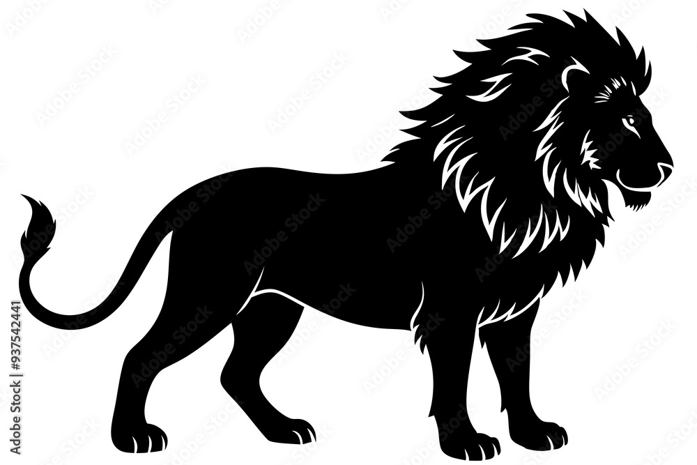 Lion silhouette vector art illustration Lion silhouette vector art illustration