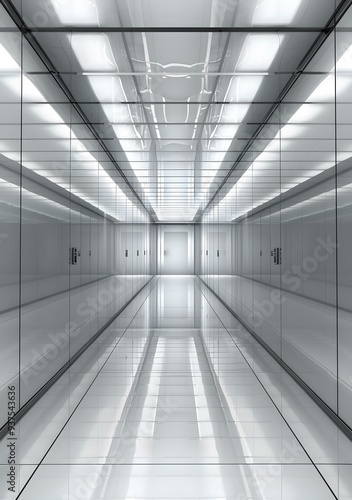 Abstract White Corridor Interior Design