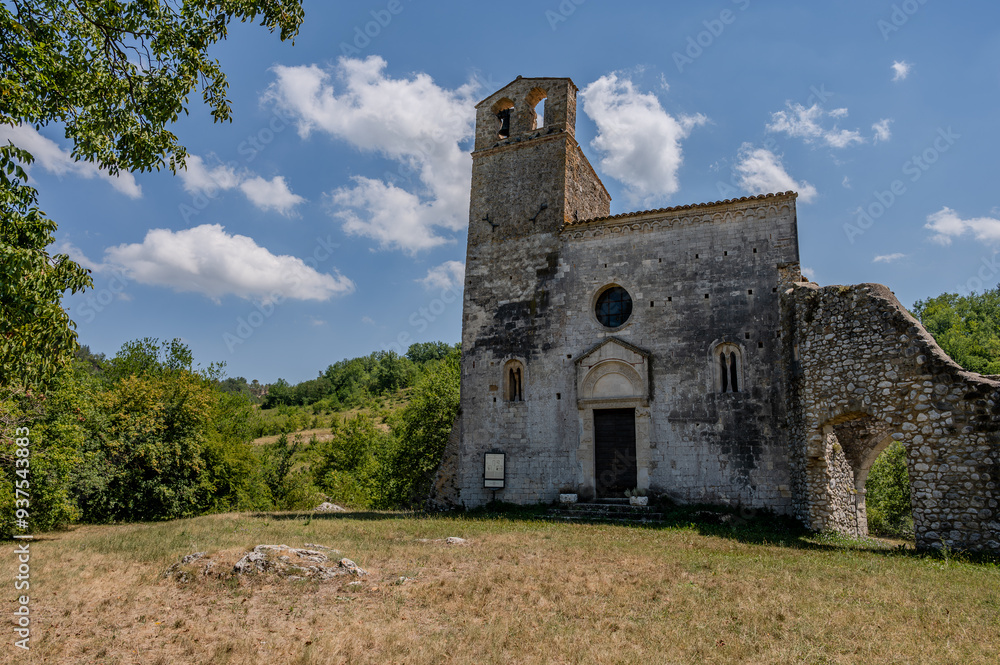 Isola del Gran Sasso. Teramo. The church of San Giovanni ad Insulam Isola del Gran Sasso. Teramo. The church of San Giovanni ad Insulam
