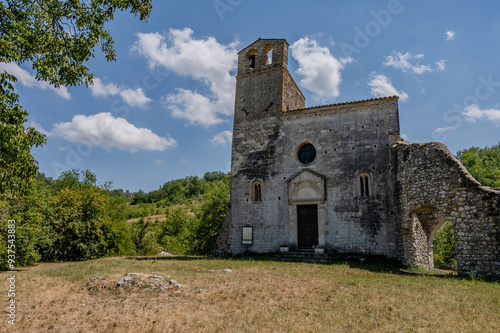 Isola del Gran Sasso. Teramo. The church of San Giovanni ad Insulam