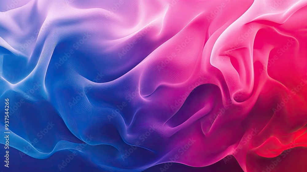 Obraz premium Bold gradient vector with a vibrant flow from electric blue to hot pink