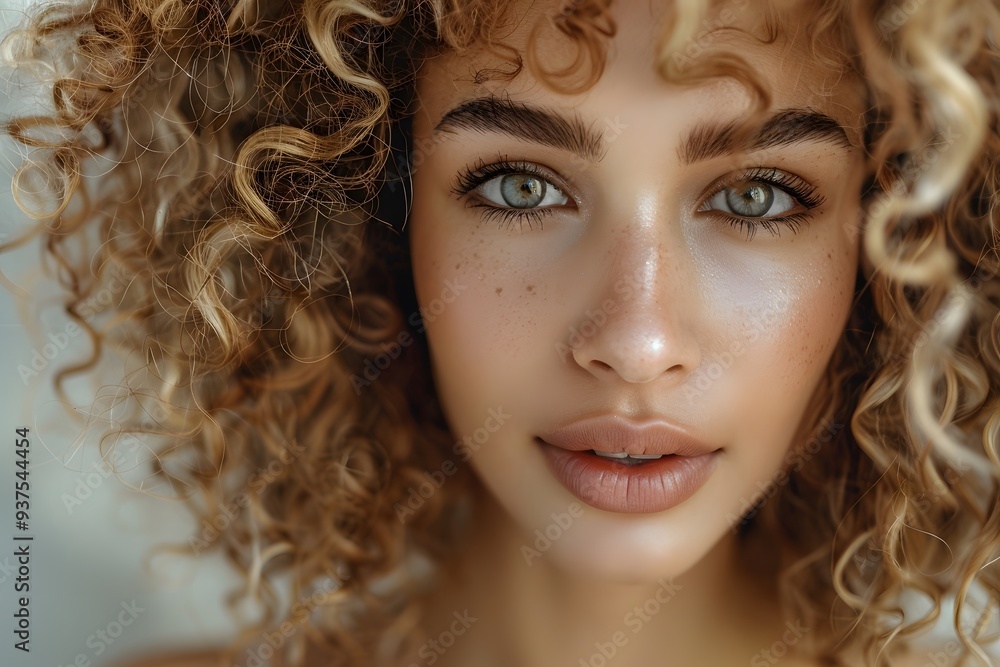 Soft Focus Portrait of Woman with Freckles and Glowing Skin Soft Focus Portrait of Woman with Freckles and Glowing Skin