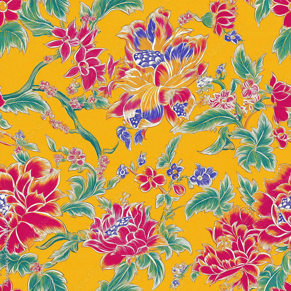 Seamless Pattern 'Beautiful Floral' Seamless Pattern 'Beautiful Floral'