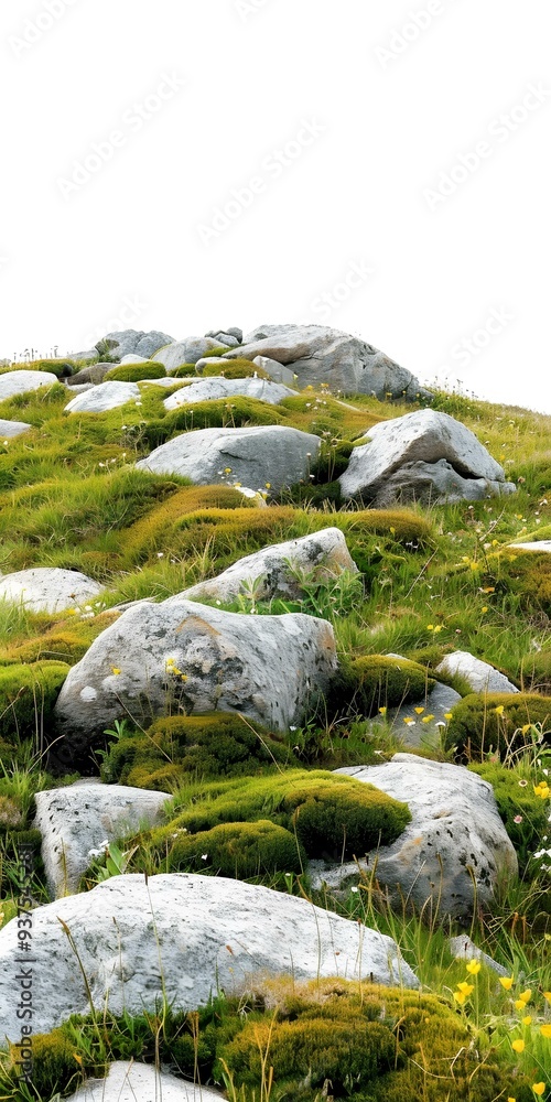 Green Grass and Rocks on a Mountaintop Green Grass and Rocks on a Mountaintop