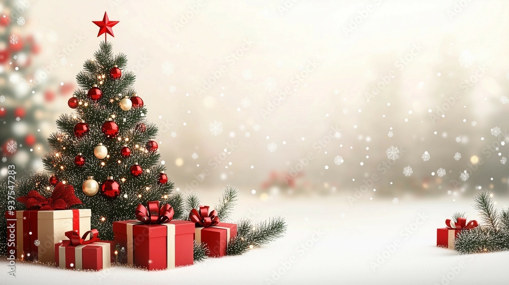 Christmas tree,gifts on background,copy space,banner,golden lights,Christmas holiday,New Year. Christmas tree,gifts on background,copy space,banner,golden lights,Christmas holiday,New Year.