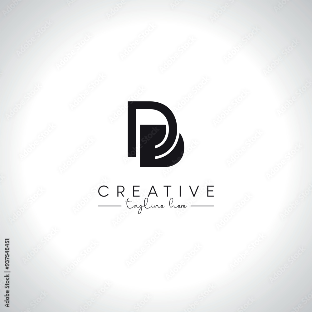 Alphabet Letter DD Modern Artistic Line Logo Design. Initial Vector Template. Alphabet Letter DD Modern Artistic Line Logo Design. Initial Vector Template.