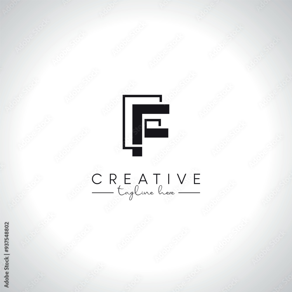 Alphabet Letter F Modern Artistic Line Logo Design. Initial Vector Template. Alphabet Letter F Modern Artistic Line Logo Design. Initial Vector Template.