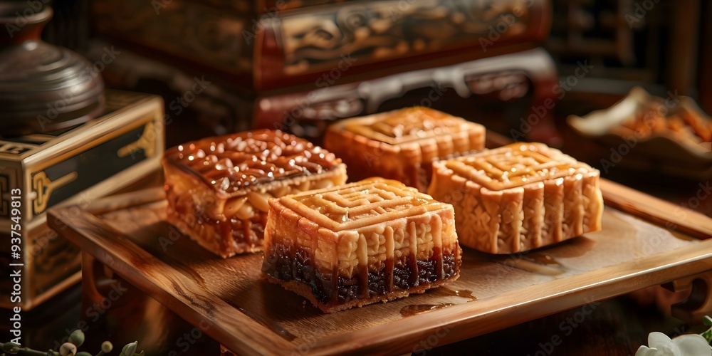 Close Up Of Delicious Chinese Pastry