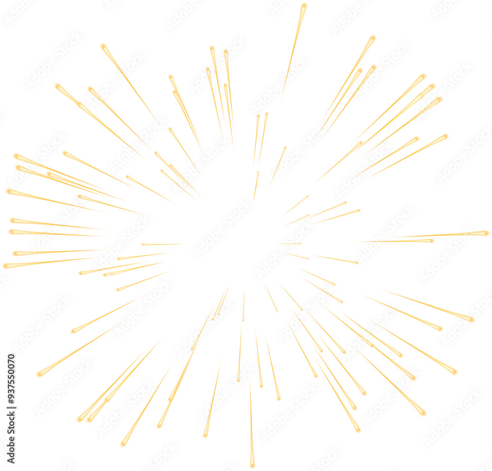 Gold Glowing Transparent Firework. New Year Sparkler Star Gold Glowing Transparent Firework. New Year Sparkler Star