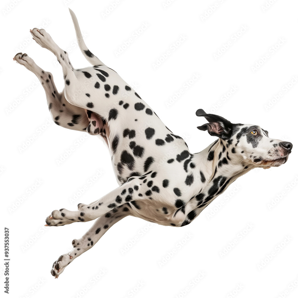 Dalmatian dog in dynamic pose, isolated on white or transparent background, png clipart, design element. Dalmatian dog in dynamic pose, isolated on white or transparent background, png clipart, design element.