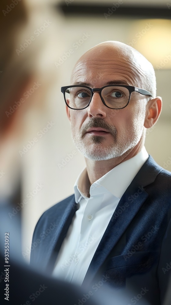 Fototapeta premium Portrait of a Businessman in a Meeting