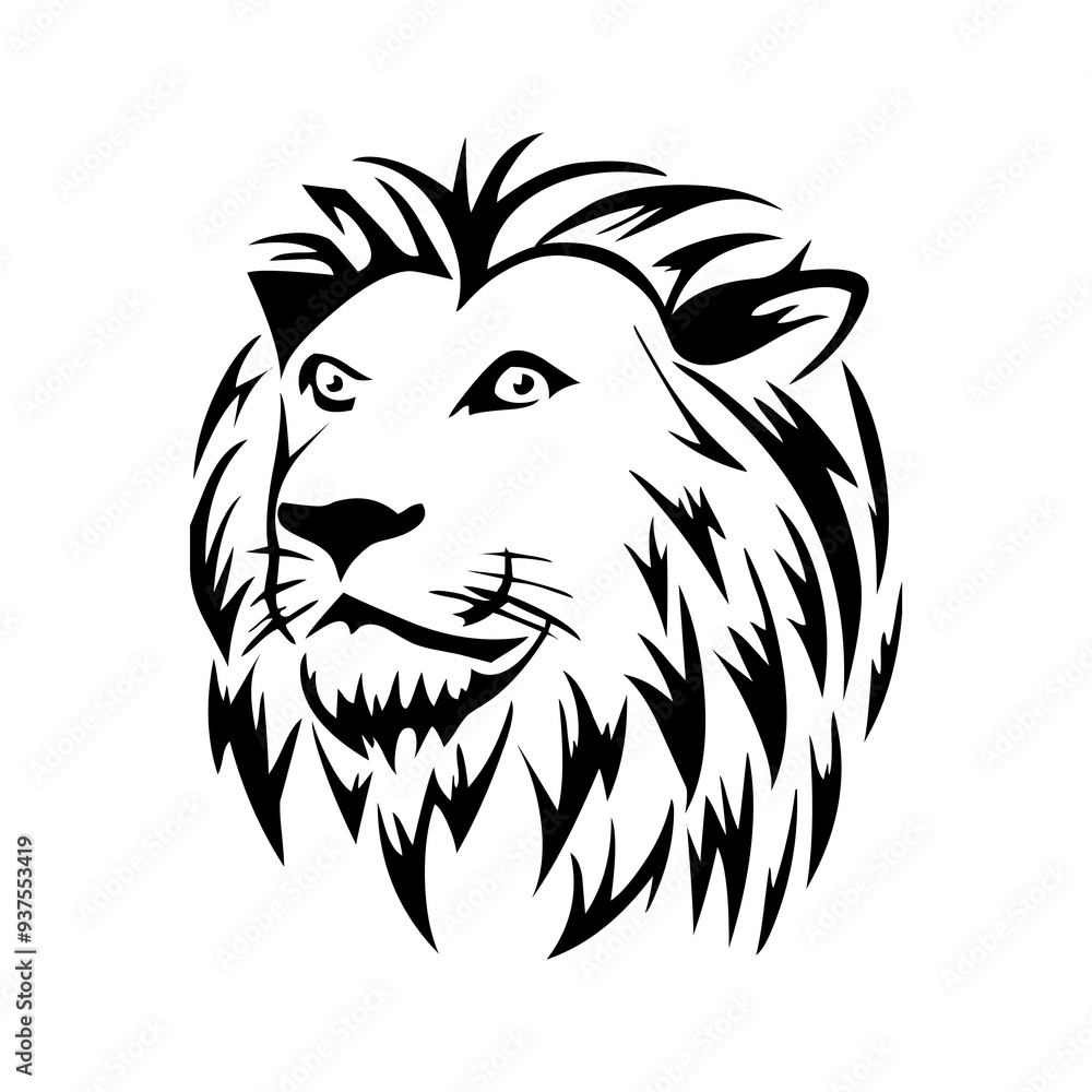 Obraz premium Black lion icon. Lion logo