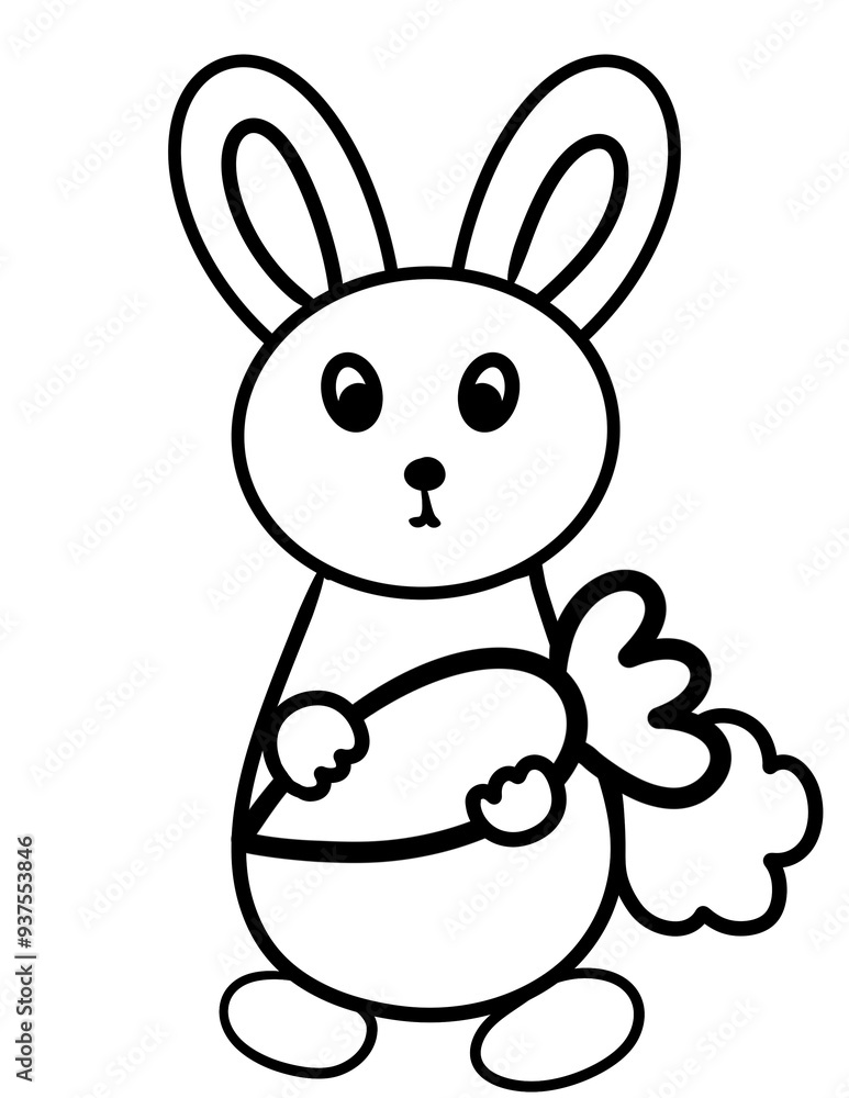 Black stripes, rabbits holding carrots. Black stripes, rabbits holding carrots.