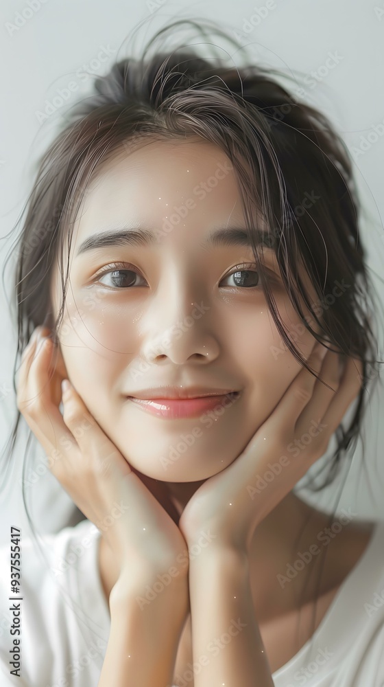 Beautiful Asian Woman with White Shirt Beautiful Asian Woman with White Shirt
