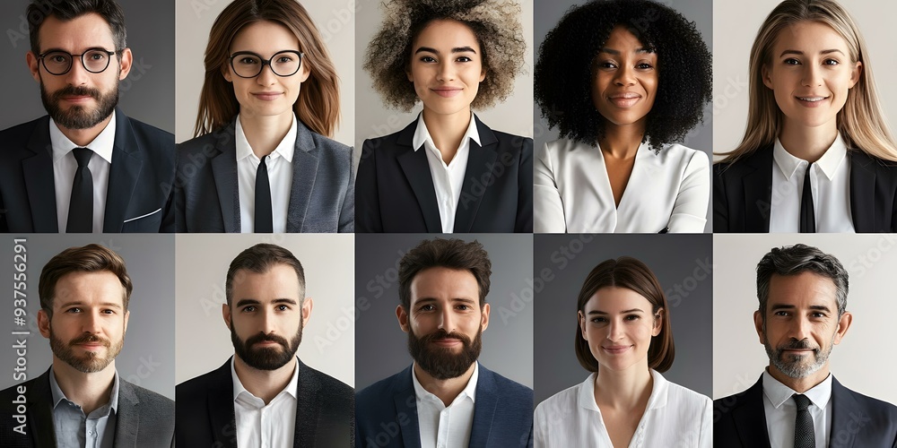 Diverse Group of Business Professionals in Suits and Ties Diverse Group of Business Professionals in Suits and Ties