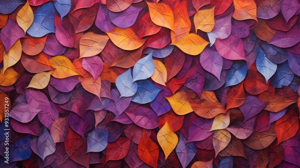 Colorful Abstract Leaf Pattern Background Colorful Abstract Leaf Pattern Background