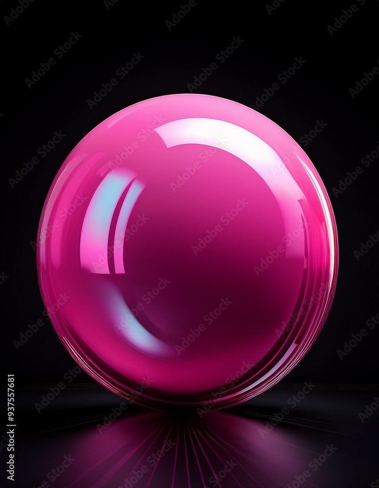floated round pink ball isolate on black background,pink, purple, color, pink ball floated round pink ball isolate on black background,pink, purple, color, pink ball