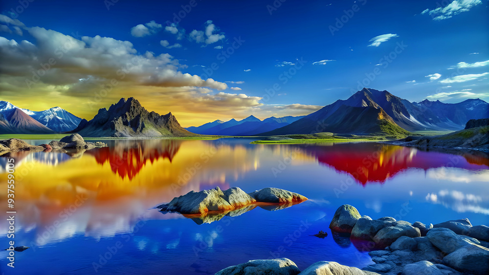 Obraz premium imagine a serene otherworldly landscape under