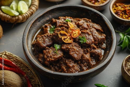 Liver Rendang, Made with cow liver, this rendang is also slow-cooked in coconut milk and a blend of spices, giving it a distinctive, rich taste.