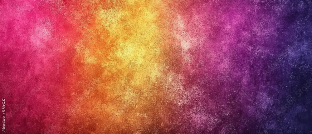Obraz premium A vibrant abstract background blending colors pink, orange, yellow, purple, and blue for creative projects and designs.