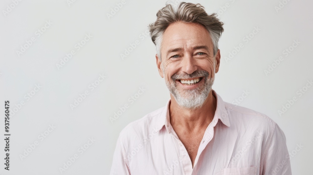 The smiling mature man The smiling mature man
