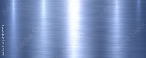Brushed metal texture background, shiny lustrous blue metallic pattern 3d background