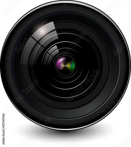 Camera photo lens, 3d icon ...