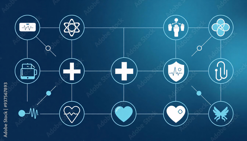 medical health care icon element interactive design innovation concept background, Medical technology service to solve people health problem, Set of medical icons in hexagons medical health care icon element interactive design innovation concept background, Medical technology service to solve people health problem, Set of medical icons in hexagons