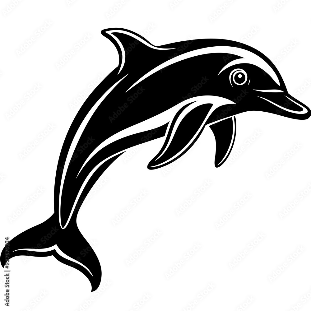 Dolphin silhouette Vector SVG Dolphin silhouette Vector SVG