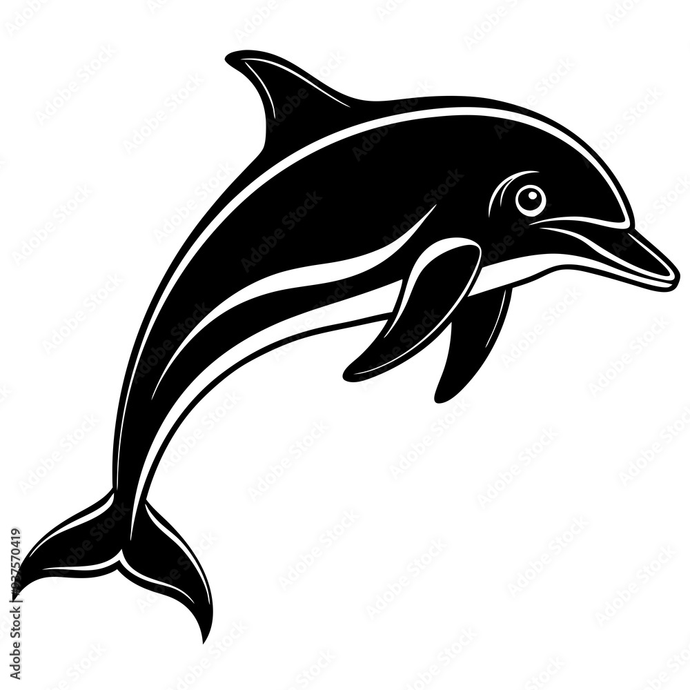 Dolphin silhouette Vector SVG Dolphin silhouette Vector SVG