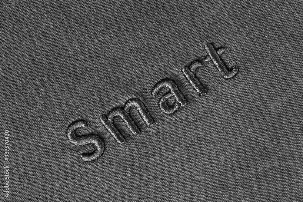 Fototapeta premium Embroidered word Smart
