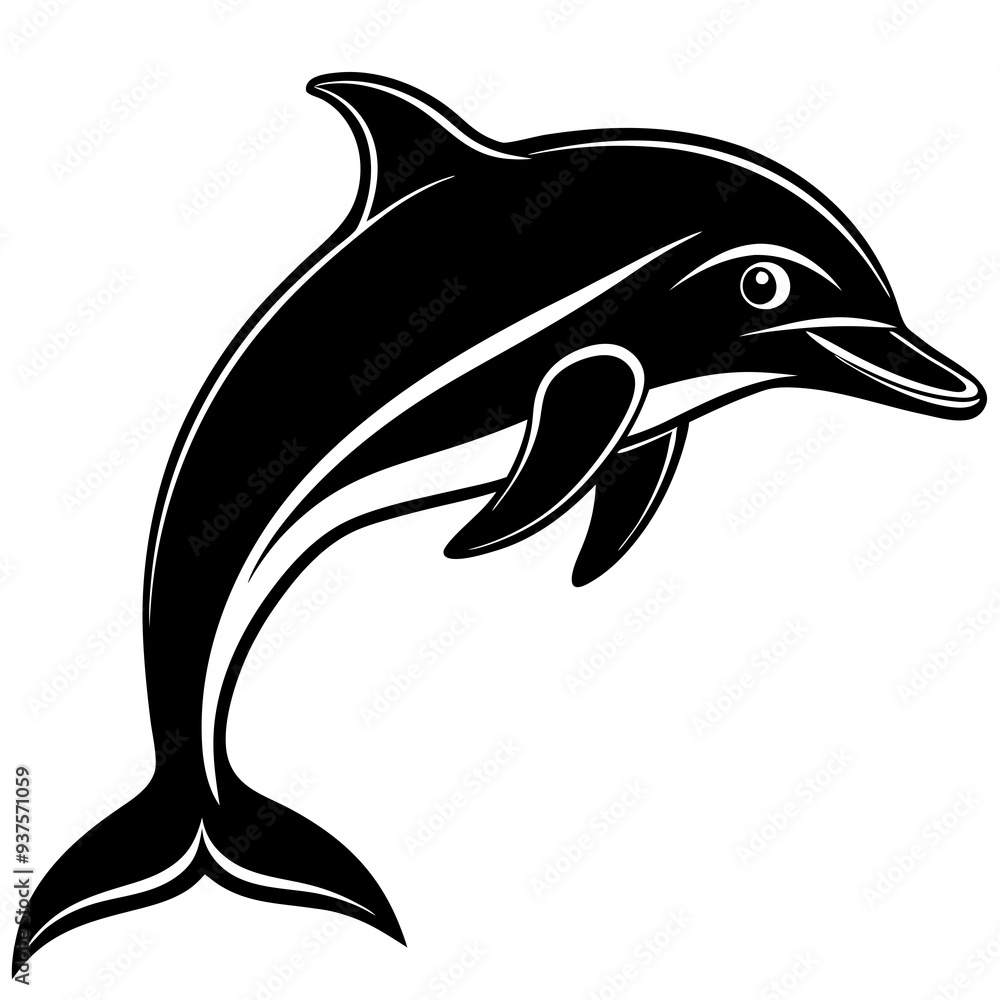 Dolphin silhouette Vector SVG Dolphin silhouette Vector SVG