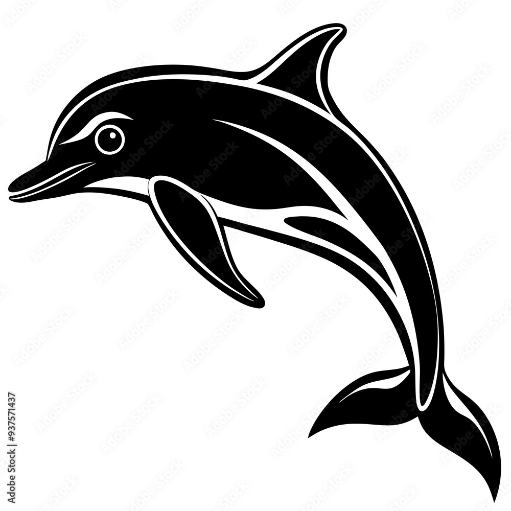 Dolphin silhouette Vector SVG Dolphin silhouette Vector SVG