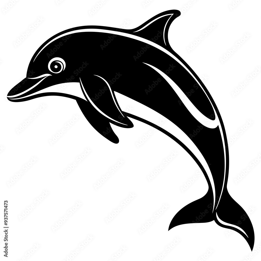 Dolphin silhouette Vector SVG Dolphin silhouette Vector SVG