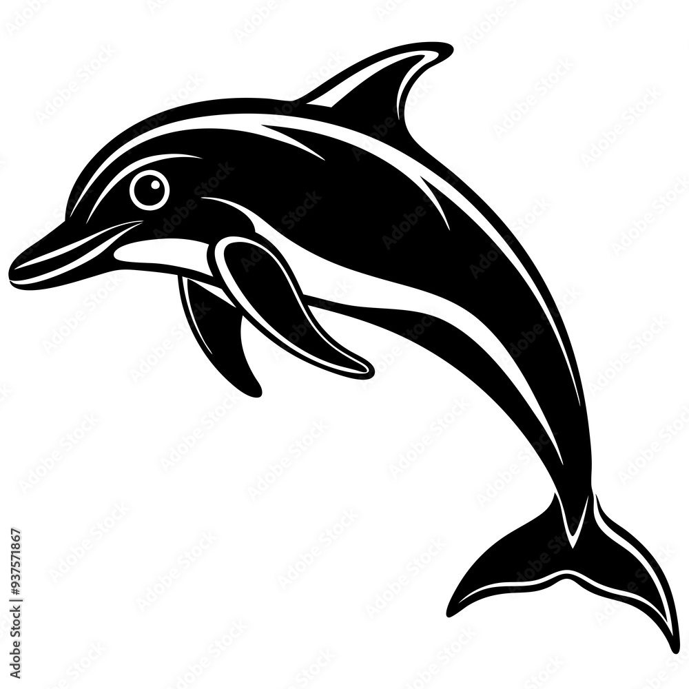 Dolphin silhouette Vector Dolphin silhouette Vector