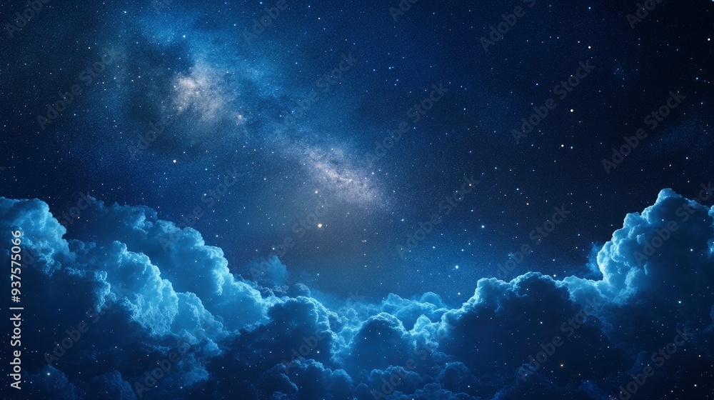 Clouds streak across the Milky Way , ai Clouds streak across the Milky Way , ai