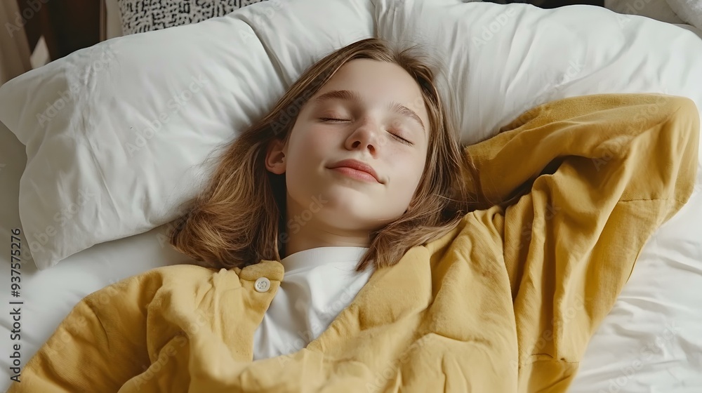 Young Woman Sleeping Peacefully In Bed Young Woman Sleeping Peacefully In Bed