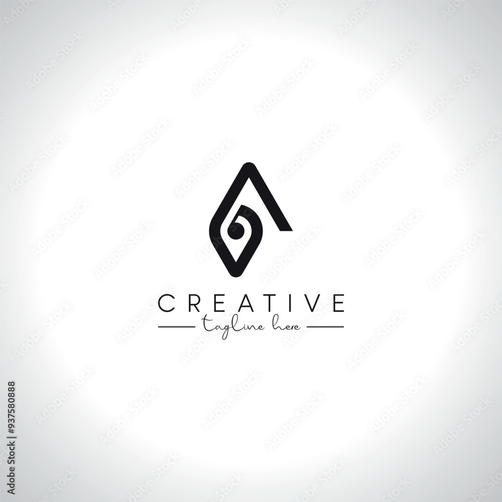 Abstract Modern Location Logo Design. Initial Letter A Logo Vector Symbol. Abstract Modern Location Logo Design. Initial Letter A Logo Vector Symbol.