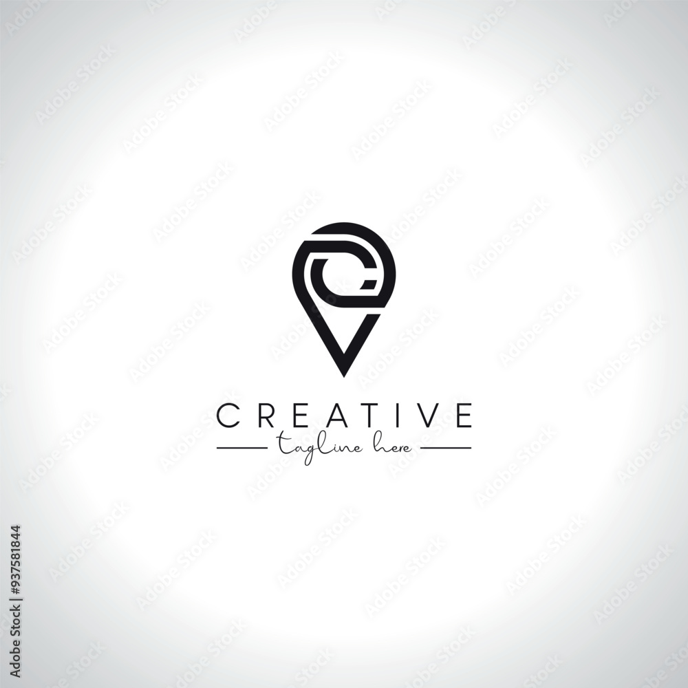 Abstract Modern Location Logo Design. Initial Letter C Logo Vector Symbol. Abstract Modern Location Logo Design. Initial Letter C Logo Vector Symbol.