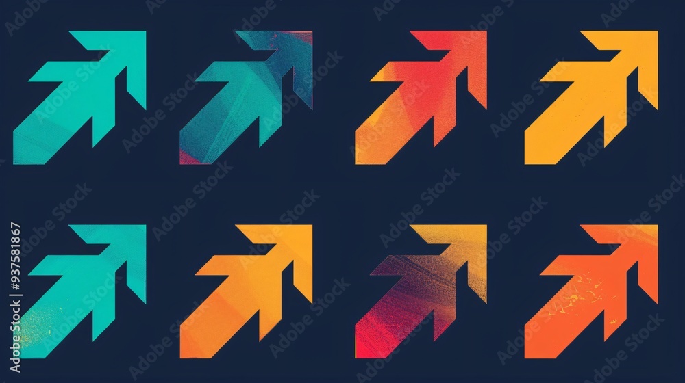 Abstract Arrows Pattern: A Colorful Geometric Design Abstract Arrows Pattern: A Colorful Geometric Design