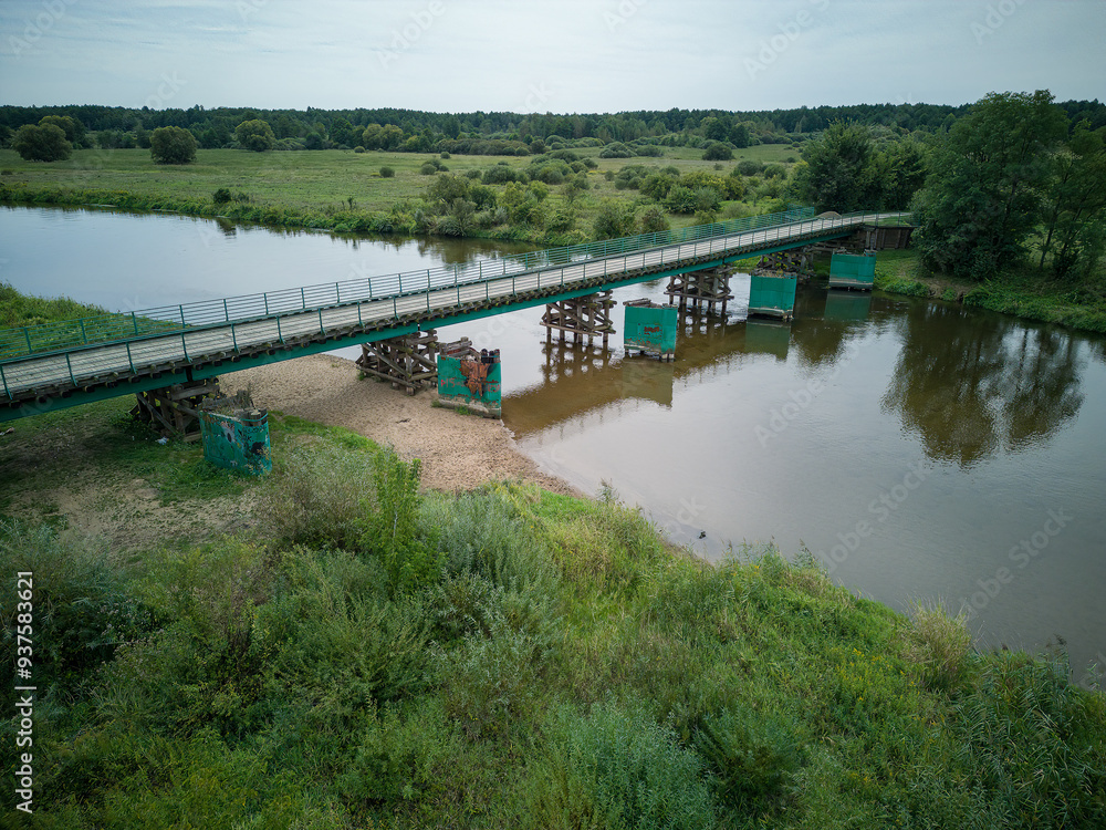 The longest wooden bridge in Poland is located in Gostomia, Masovian, Poland. The longest wooden bridge in Poland is located in Gostomia, Masovian, Poland.