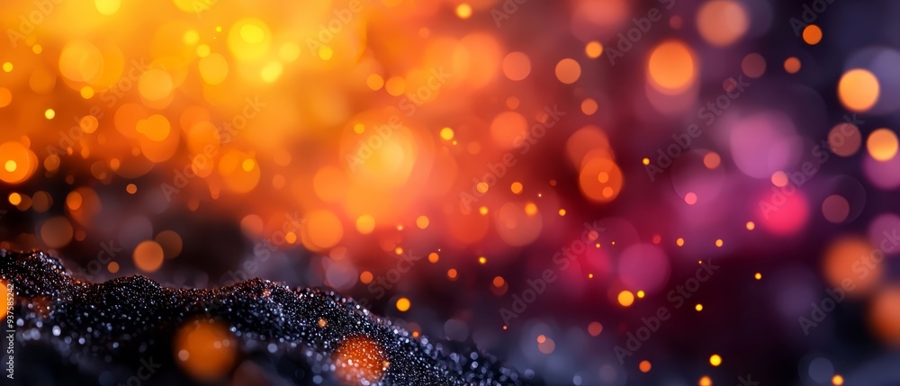 A faintly focused image featuring an indistinct orange, yellow, and pink-lit backdrop on its left side A faintly focused image featuring an indistinct orange, yellow, and pink-lit backdrop on its left side