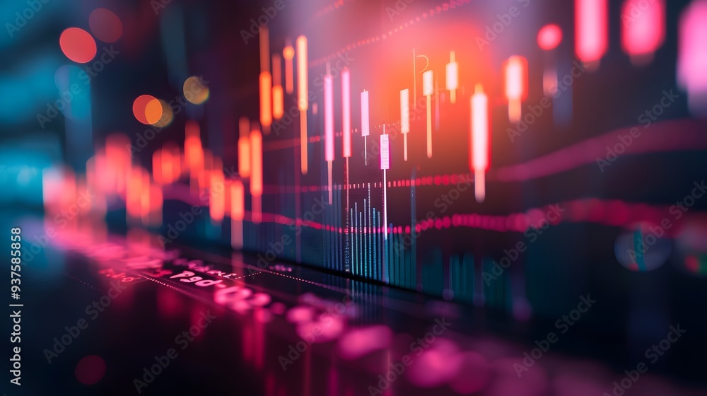 Isolated image of stock market charts in a minimalist setting AI generated illustration Isolated image of stock market charts in a minimalist setting AI generated illustration