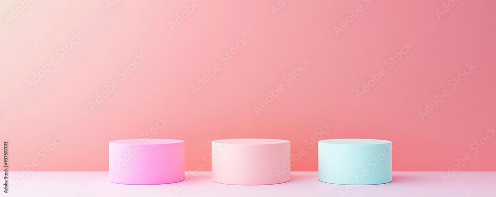 Simple 3D pedestal with pastel gradients and smooth textures, minimalist platform, modern showcase Simple 3D pedestal with pastel gradients and smooth textures, minimalist platform, modern showcase