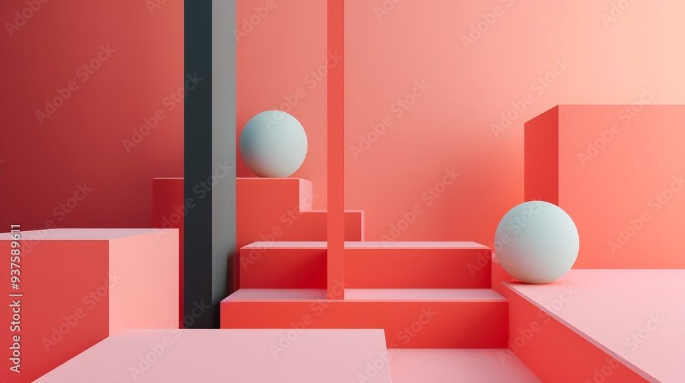 Macro perspective of abstract geometric shapes against a minimalist environment AI generated illustration Macro perspective of abstract geometric shapes against a minimalist environment AI generated illustration