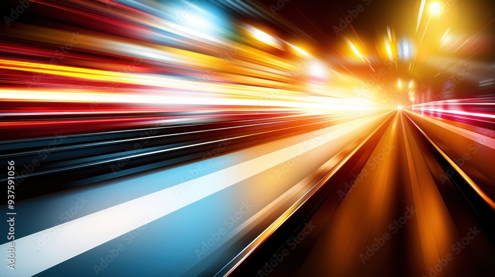 Speed of Light: Abstract streaks of light blur into a vibrant, hypnotic tunnel, conveying a sense of rapid movement and exhilarating energy. Speed of Light: Abstract streaks of light blur into a vibrant, hypnotic tunnel, conveying a sense of rapid movement and exhilarating energy.