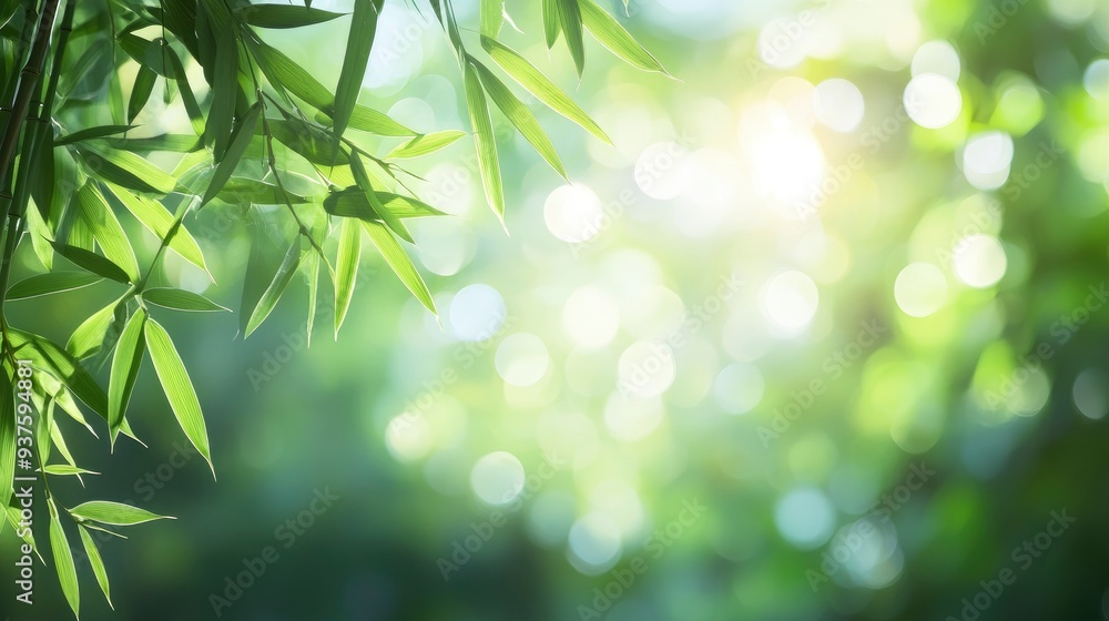 Bamboo forest and green meadow grass with natural light in blur style. Bamboos green leaves and bamboo tree with bokeh in nature forest. Nature pattern view of leaf on blurred greenery background , ai Bamboo forest and green meadow grass with natural light in blur style. Bamboos green leaves and bamboo tree with bokeh in nature forest. Nature pattern view of leaf on blurred greenery background , ai