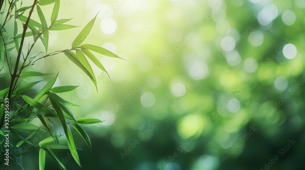 Bamboo forest and green meadow grass with natural light in blur style. Bamboos green leaves and bamboo tree with bokeh in nature forest. Nature pattern view of leaf on blurred greenery background, ai Bamboo forest and green meadow grass with natural light in blur style. Bamboos green leaves and bamboo tree with bokeh in nature forest. Nature pattern view of leaf on blurred greenery background, ai