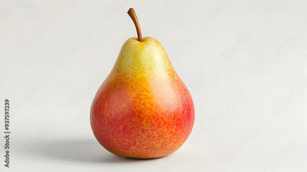 Vibrant Pear on Plain Background Healthy Organic Fruit for Cooking and Recipes Vibrant Pear on Plain Background Healthy Organic Fruit for Cooking and Recipes