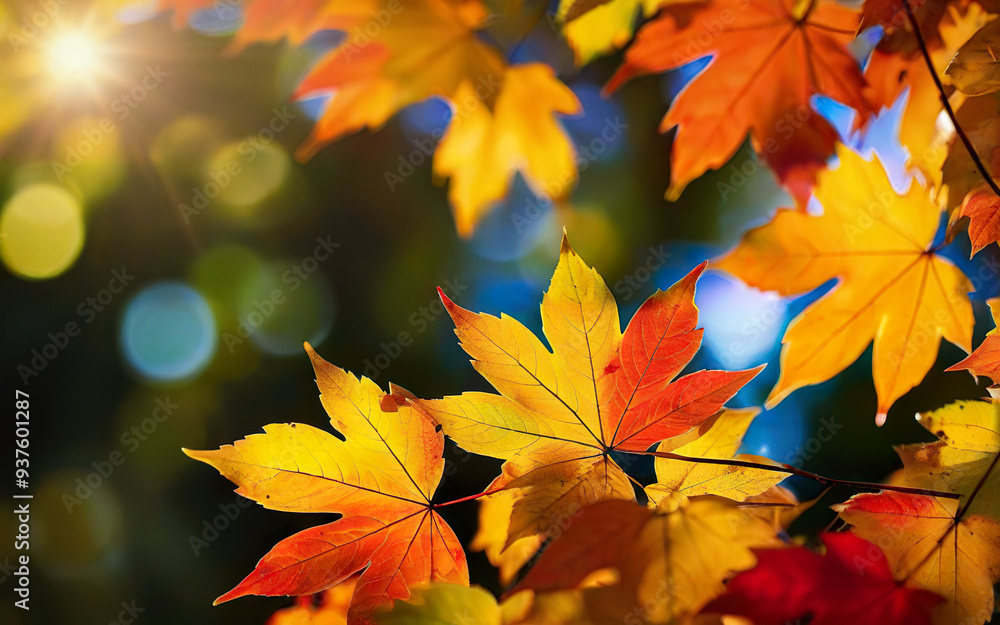 autumn background of colorful autumn leaves on a blurred background autumn background of colorful autumn leaves on a blurred background